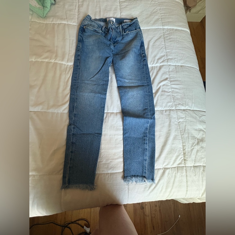 Frame Denim Blue Straight Leg Jeans